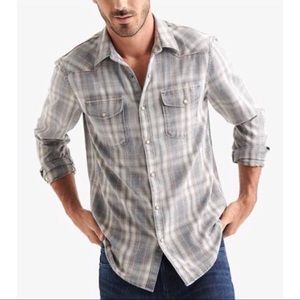 {Lucky Brand} Plaid Gray Shirt